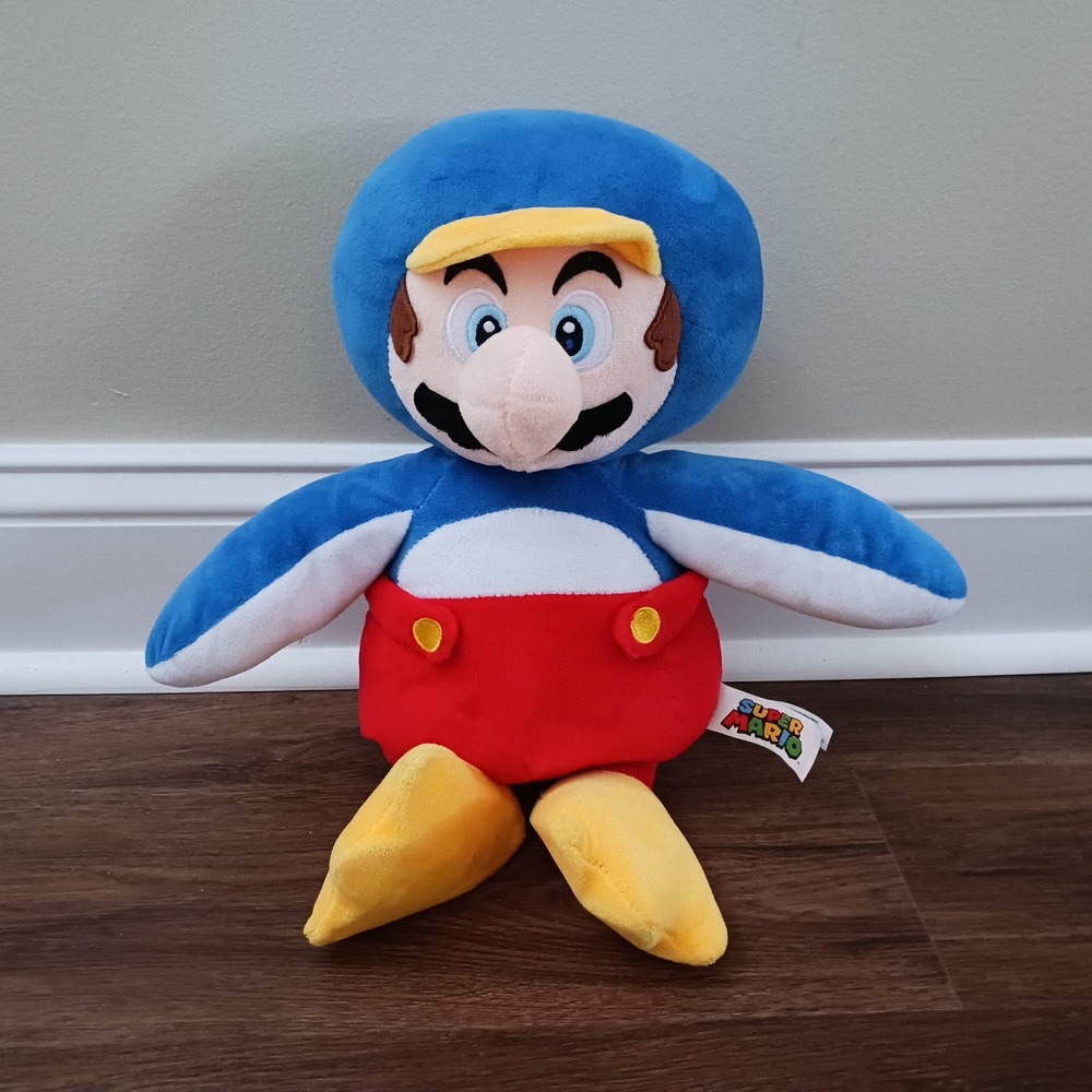 Nintendo Super Mario Penguin Mario Plush 14 Inch Blue Suit Stuffed Toy